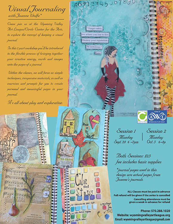 Visual Journaling with Joanne Wolfe One class Two Sessions Sept. 28 ...